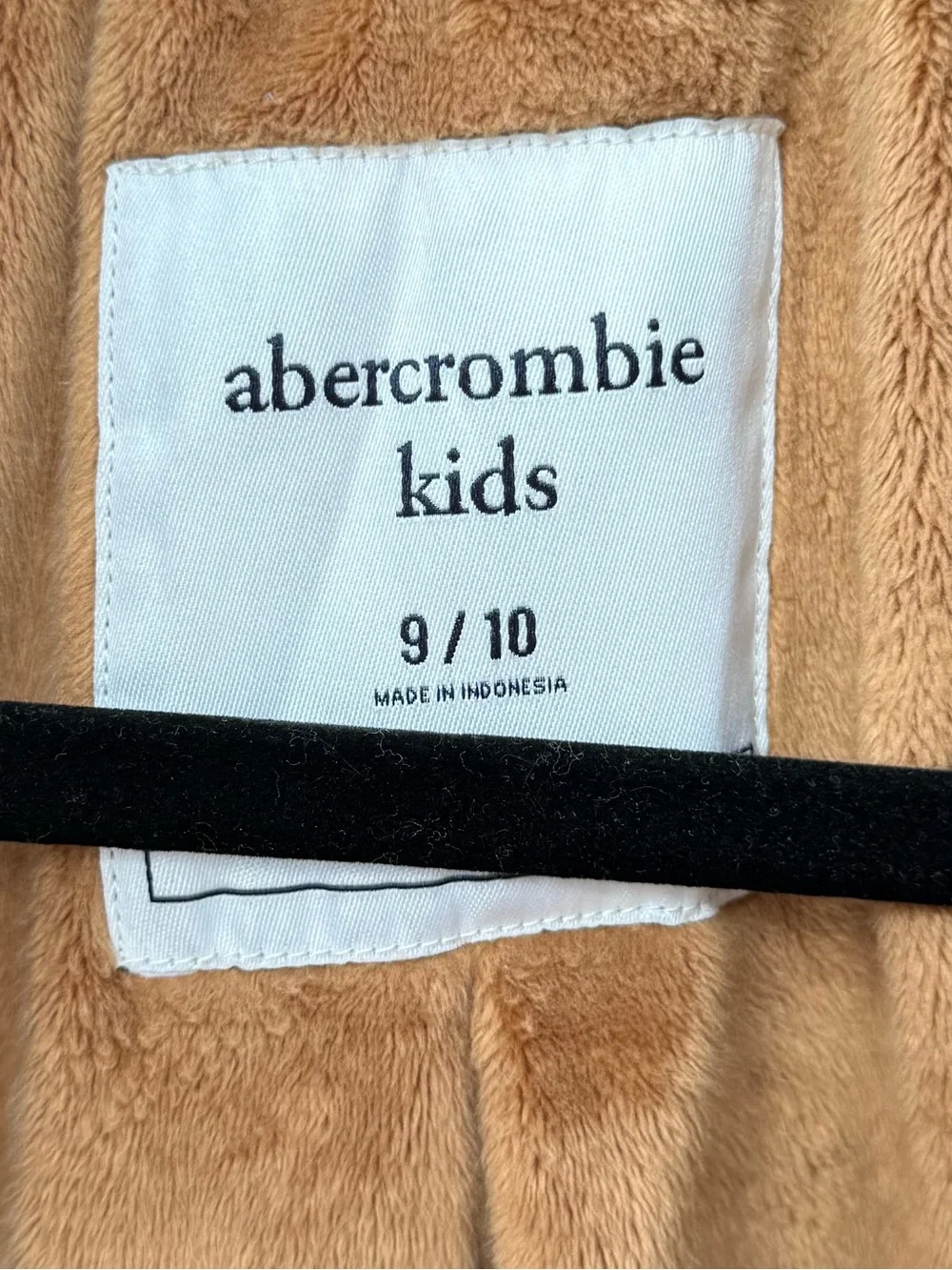 abercrombie kids Camel Tan Sherpa Puffer Jacket